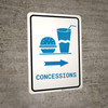 Concessions Right Arrow with Icon Portrait v2 - Wall Sign Concessions Right Arrow with Icon Portrait v2 - Wall Sign