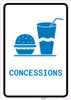 Concessions with Icon Portrait v2 - Wall Sign