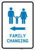 Family Changing Left Arrow with Icon Portrait v2 - Wall Sign