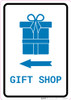 Gift Shop Left Arrow with Icon Portrait v2 - Wall Sign Gift Shop Left Arrow with Icon Portrait v2 - Wall Sign