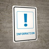 Information with Exclamation Mark Portrait v2 - Wall Sign Information with Exclamation Mark Portrait v2 - Wall Sign