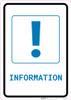 Information with Exclamation Mark Portrait v2 - Wall Sign Information with Exclamation Mark Portrait v2 - Wall Sign