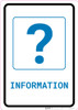 Information with Question Mark Portrait v2 - Wall Sign