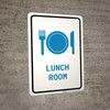 Lunch Room with Icon Portrait v2 - Wall Sign