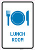 Lunch Room with Icon Portrait v2 - Wall Sign