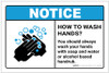 Notice: Always Wash Your Hands ANSI Landscape - Label Notice: Always Wash Your Hands ANSI Landscape - Label