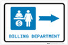 Billing Department Right Arrow with Icon Landscape - Label Billing Department Right Arrow with Icon Landscape - Label