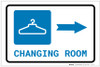 Changing Room Right Arrow with Icon Landscape - Label