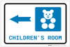 Children's Room Left Arrow with Icon Landscape - Label Children's Room Left Arrow with Icon Landscape - Label
