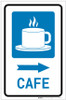 Cafe Right Arrow with Icon Portrait - Label Cafe Right Arrow with Icon Portrait - Label