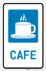 Cafe with Icon Portrait - Label Cafe with Icon Portrait - Label