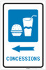 Concessions Left Arrow with Icon Portrait - Label