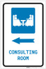 Consulting Room Left Arrow with Icon Portrait - Label