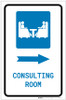 Consulting Room Right Arrow with Icon Portrait - Label