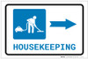 Housekeeping Right Arrow with Icon Landscape - Label