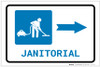 Janitorial Right Arrow with Icon Landscape - Label Janitorial Right Arrow with Icon Landscape - Label