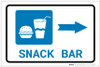Snack Bar Right Arrow with Icon Landscape - Label Snack Bar Right Arrow with Icon Landscape - Label