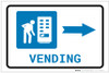 Vending Machine Right Arrow with Icon Landscape - Label Vending Machine Right Arrow with Icon Landscape - Label