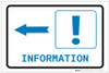 Information Left Arrow with Exclamation Mark Landscape v2 - Label Information Left Arrow with Exclamation Mark Landscape v2 - Label