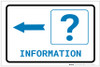 Information Left Arrow with Question Mark Landscape v2 - Label