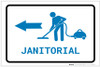 Janitorial Left Arrow with Icon Landscape v2 - Label