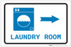 Laundry Room Right Arrow with Icon Landscape v2 - Label Laundry Room Right Arrow with Icon Landscape v2 - Label