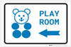 Play Room Left Arrow with Icon Landscape v2 - Label Play Room Left Arrow with Icon Landscape v2 - Label