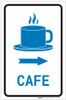 Cafe Right Arrow with Icon Portrait v2 - Label