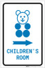 Children's Room Right Arrow with Icon Portrait v2 - Label