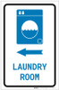 Laundry Room Left Arrow with Icon Portrait v2 - Label Laundry Room Left Arrow with Icon Portrait v2 - Label