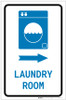 Laundry Room Right Arrow with Icon Portrait v2 - Label