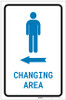 Mens Changing Area Left Arrow with Icon Portrait v2 - Label
