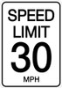 Speed Limit 30 mph - Wall Sign