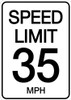 Speed Limit 35 mph - Wall Sign Speed Limit 35 mph - Wall Sign