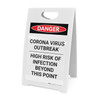 Danger: Corona Virus Outbreak Risk Of Infection Portrait - A-Frame Sign Danger: Corona Virus Outbreak Risk Of Infection Portrait - A-Frame Sign