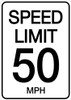 Speed Limit 50 mph - Wall Sign Speed Limit 50 mph - Wall Sign