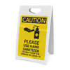 Caution: Please Use Hand Sanitizer - Stop COVID-19 with Icon Portrait - A-Frame Sign Caution: Please Use Hand Sanitizer - Stop COVID-19 with Icon Portrait - A-Frame Sign