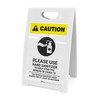 Caution: Please Use Hand Sanitizer - Sanitize Your Hands For at least 20 Seconds with Icon Portrait - A-Frame Sign
