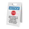 Notice: This Location is Touch Free COVID-19 with Icon Portrait - A-Frame Sign