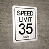 Speed Limit 35 kmh - Wall Sign