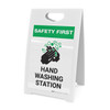 Safety First: Hand Washing Station Portrait - A-Frame Sign Safety First: Hand Washing Station Portrait - A-Frame Sign