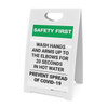 Safety First: Wash Hands Safety COVID-19 Portrait - A-Frame Sign Safety First: Wash Hands Safety COVID-19 Portrait - A-Frame Sign