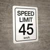 Speed Limit 45 kmh - Wall Sign Speed Limit 45 kmh - Wall Sign