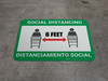 Social Distancing - Green - Bilingual Spanish - Floor Sign