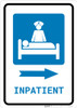 Inpatient Right Arrow with Icon Portrait - Wall Sign