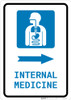 Internal Medicine Right Arrow with Icon Portrait - Wall Sign Internal Medicine Right Arrow with Icon Portrait - Wall Sign