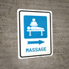 Massage Right Arrow with Icon Portrait - Wall Sign