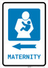 Maternity Left Arrow with Icon Portrait - Wall Sign