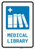Medical Library with Icon Portrait - Wall Sign Medical Library with Icon Portrait - Wall Sign