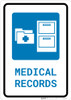 Medical Records with Icon Portrait - Wall Sign Medical Records with Icon Portrait - Wall Sign